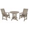 Highwood Usa Weatherly 3pc Round Outdoor Patio Furniture Dining Set AD-DNW36-WBR - alternate 1